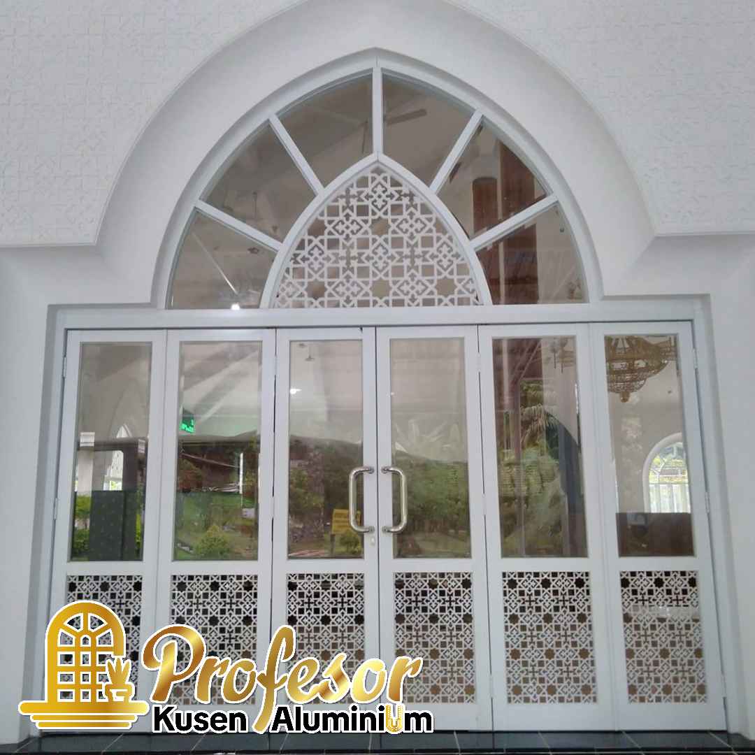 Desain Kusen Pintu Masjid Aluminium Modern Minimalis