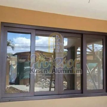 Jendela Aluminium Custom Tangerang Motif Kayu Langsung Pasang