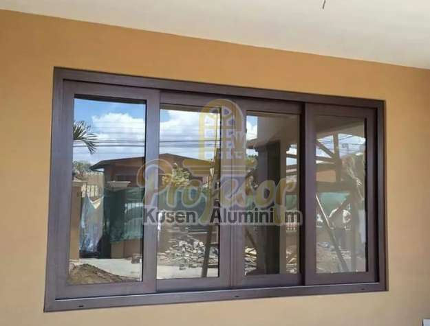 Jendela Aluminium Custom Tangerang Motif Kayu Langsung Pasang