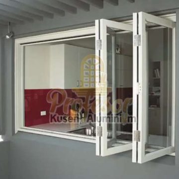 Jendela aluminium custom Depok putih elegan murah